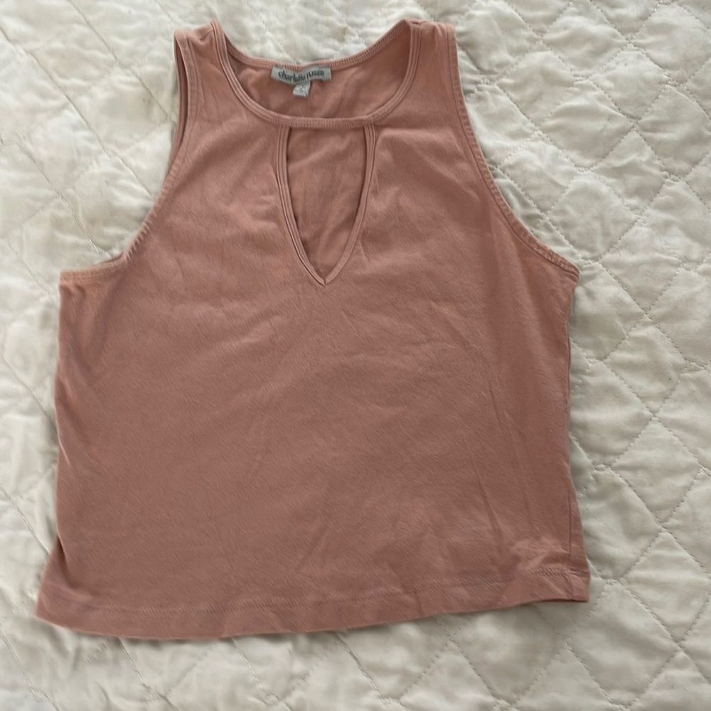 Women’s sleeveless crop top color mauve by Charlotte Russe size small